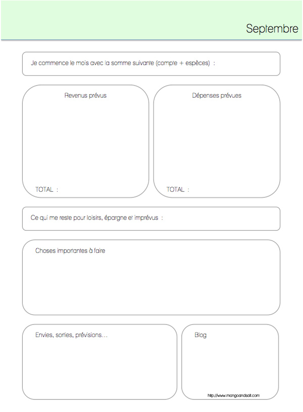 Votre Kakebo japonais de poche à imprimer - Ctoosimple