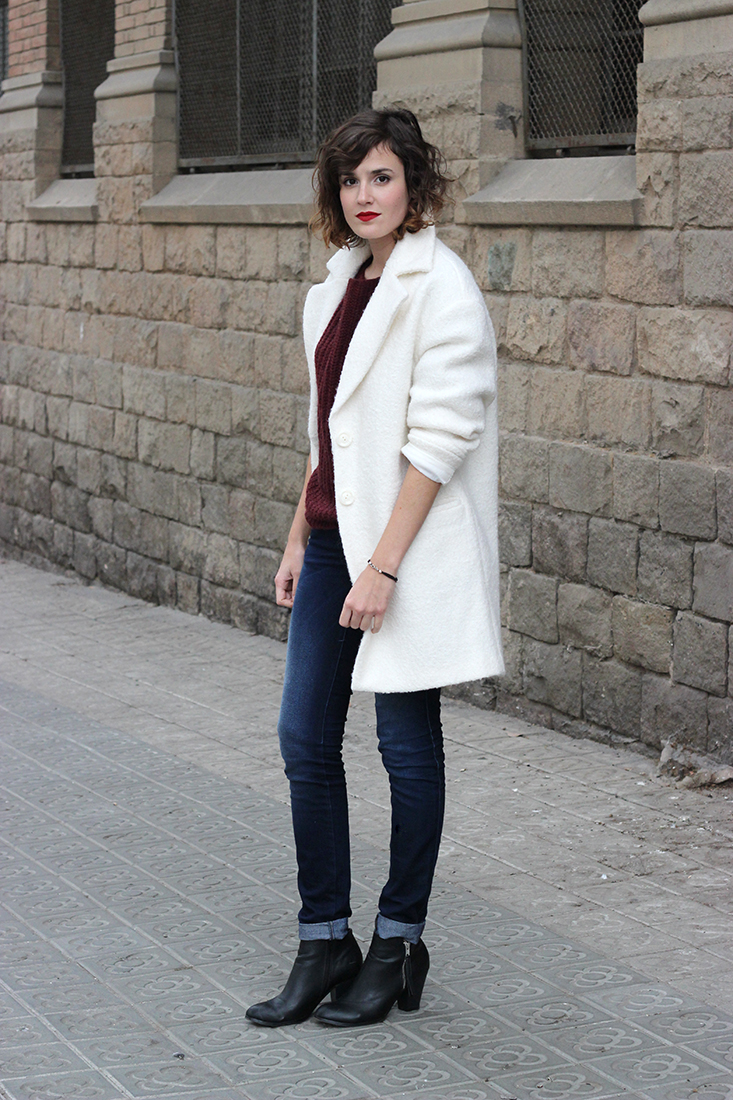 manteau blanc pimkie