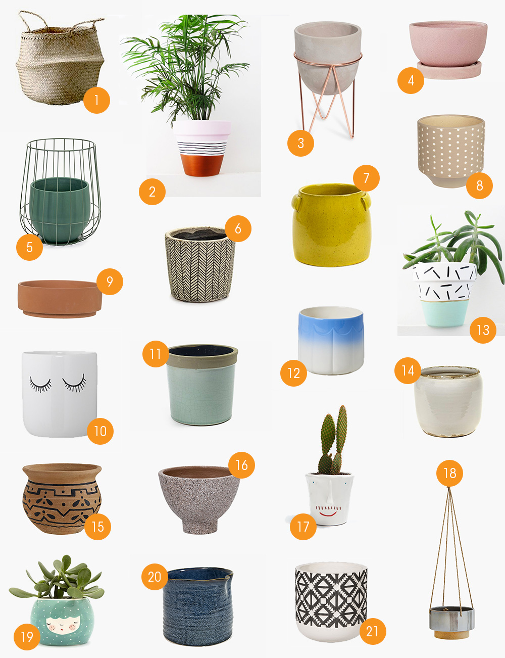 Pots pour plantes, cache-pots: carnet d'inspirations