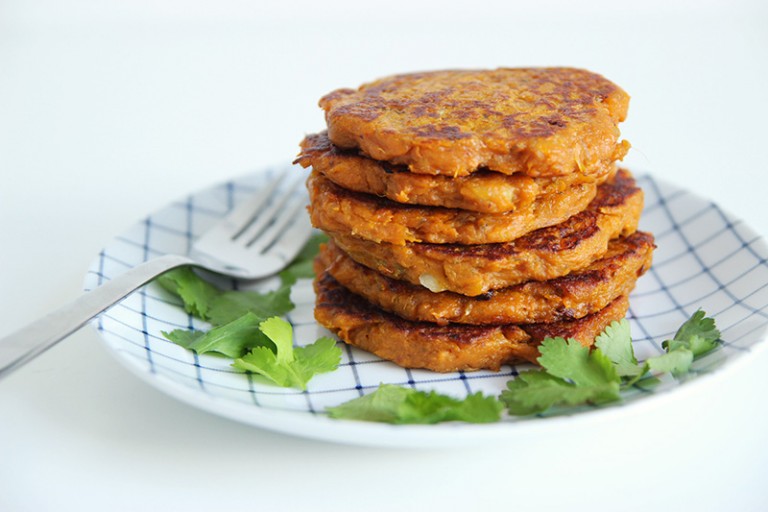 Galettes de patate douce & échalote Mango and Salt