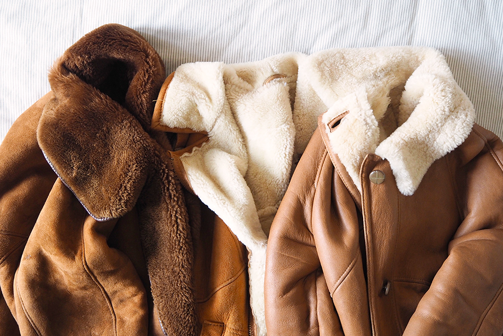 gilet sans manche en peau de mouton retournée femme