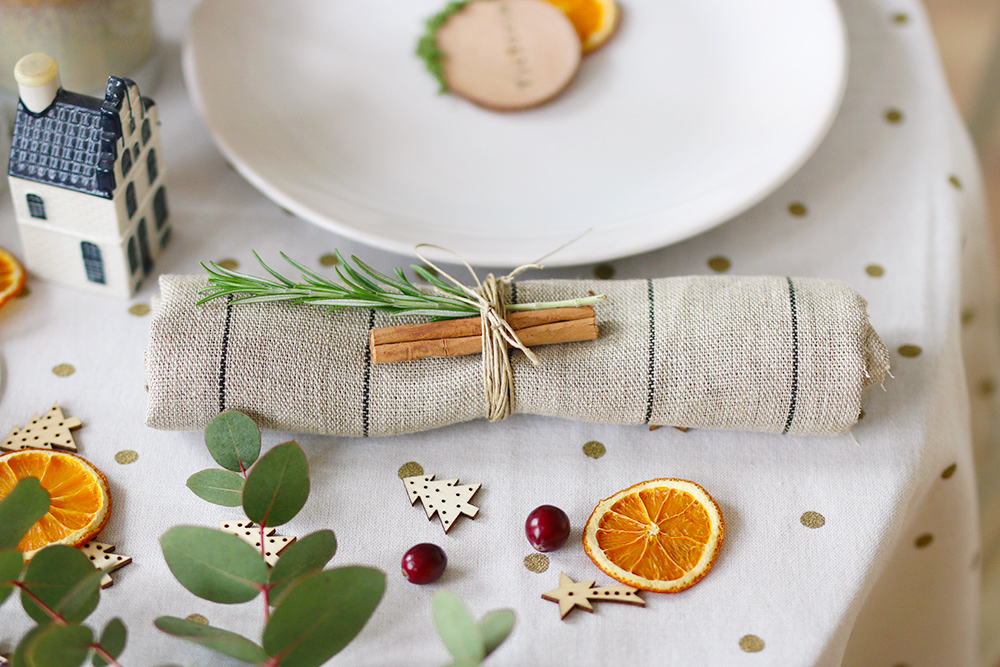 DIY : créer ses serviettes de table pour Noël - Elle